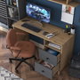 Hanah Home HA115 - 2643 Mesa de estudio Nogal y Antracita